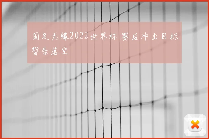 国足无缘2022世界杯 赛后冲击目标暂告落空